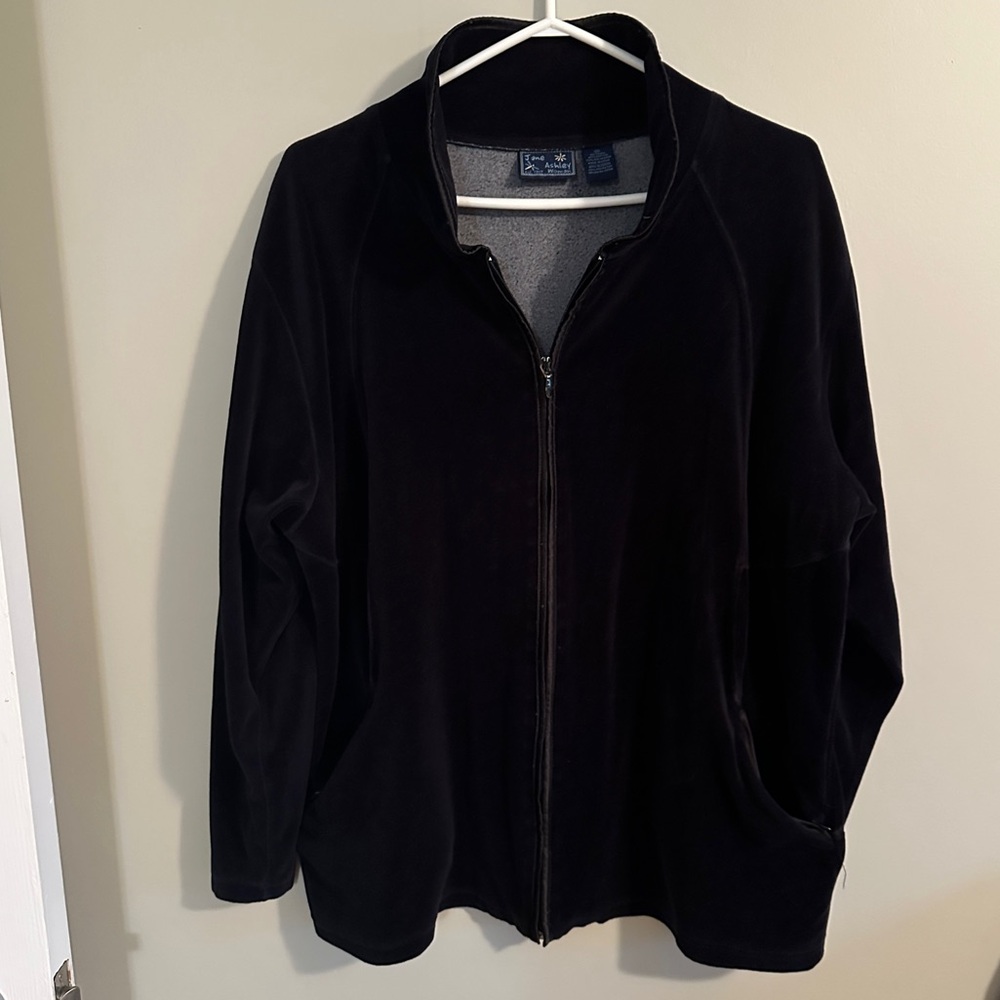Jane Ashley Bluish purple velvet zip up Women's Jacket